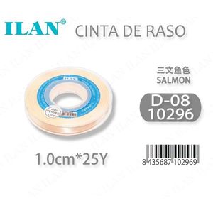 Nastro in raso ILAN 1,0 cm x 25Y colore salmone per decorazioni regalo - Product Image 3