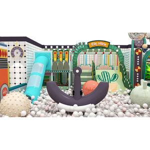 Piccola città per bambini attrezzature per parco giochi al coperto trampolino parco sabbia parco giochi al coperto - Product Image 5