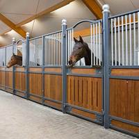 Stalles pour chevaux Granges Acier Hot Dip Standard Modulaire Horse Stable Building Portable Préfabriqué Préfabriqué Horse Stables