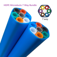 Microducto Flexible de Alta Presión de 7 Vías, HDPE, 28/24 mm, Pared Interior Acanalada Longitudinal para una Eficiente Extracción de Fibra por Aire