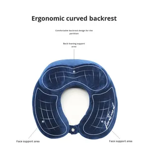 Oreiller de voyage en mousse à mémoire de forme souple en forme de U, léger et portable, avec rembourrage en coton PP, tissé, amovible et lavable <span class=keywords><strong>pour</strong></span> le sommeil - Product Image 2