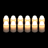 Lampe LED en ABS, lumière de bougie MP12D, base blanc chaud, télécommande, rechargeable, pour chambre à coucher, taille moyenne, design traditionnel