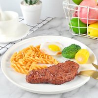 Modèle de simulation de steak, accessoires de décoration pour restaurant, légumes artificiels, faux œufs, aliments en PVC, aimants de réfrigérateur