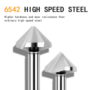 Broca avellanadora de <span class=keywords><strong>metal</strong></span> de carburo de 90 grados y 3 filos para procesos CNC, disponible para ODM/OEM, para desbarbado y avellanado - Product Image 5