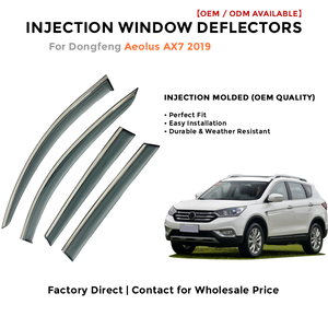 Injection Window Visors Rain Guards for Dongfeng Aeolus AX7 2019 | Side Window Deflectors Custom Fit Auto Accessories - Product Image 2