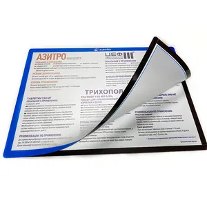 Customized Size Sublimation PVC Table Desk Mat Changeable Display Card Mat Insert Card Rubber Photo Frame Counter Mat