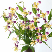 Haut de gamme 75cm Real Touch Artificielle Bleu Iris Fleur De Lis Fleurs pour La Maison Hôtel De Mariage Graduation Halloween Décoration