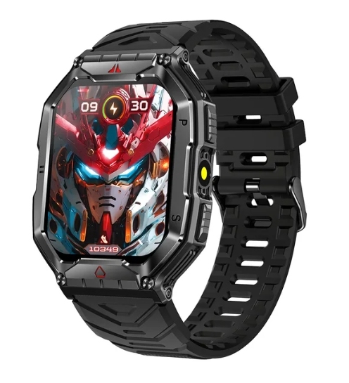 Kr82 Sports Smart Watch Men Blue Tooth Calls Lifestyle Waterproof Altitude Air Pressure Compass Function Outdoor Smartwatch