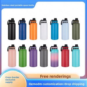 Popular Termo Clásico de Acero Inoxidable de 32oz, Antiderrames, con Aislamiento Térmico de 6-12 Horas para Deportes al Aire Libre y Uso en el Automóvil - Product Image 2