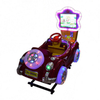Vente chaude enfants 3D voiture de course à jetons Kiddie promenades en fibre de verre anglais luxe cheval à bascule voiture