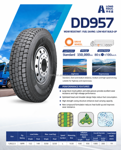 ยางรถบรรทุก AIRLAND 12R22.5 18PR DD957 แบบเรเดียล สำหรับการเดินทางทางไกล ระยะไกล ทนทาน ระยะทางวิ่งไกล แรงต้านทานการหมุนต่ำ - Product Image 2