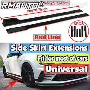 สเกิร์ตข้างแบบใหม่ 2 เมตร พร้อมครีบแยกอากาศและดิฟฟิวเซอร์ สำหรับรถยนต์ HONDA CIVIC ACCORD และ TOYOTA COROLLA CAMRY RAV4 - Product Image 1