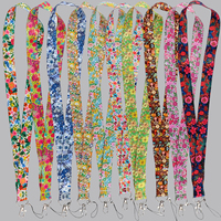 Lanière porte-clés mignonne pour enseignant, accessoires de sublimation, lanière noire tissée, impression de lanières en polyester pour infirmière avec logo personnalisé