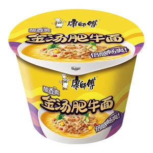 Bœuf gras dans des nouilles instantanées <span class=keywords><strong>à</strong></span> saveur <span class=keywords><strong>de</strong></span> soupe dorée Nouveaux produits 2024 - Product Image 1