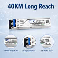 Módulo SFP de 1.25G, Transceptor Óptico Monomodo, Largo Alcance de 40KM, 1310nm, Interfaz LC Dúplex, Equipo de Fibra Óptica 4G Wi-Fi 3G