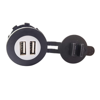 Adaptateur de chargeur de voiture double USB, panneau d'alimentation, DC 12V, 2 ports 3,1 a, blanc, bleu, LED, nouveau