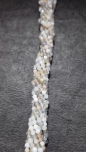 Venta al por mayor de cuentas sueltas de piedra lunar blanca natural 3mm patrón redondo Fabricación de joyas de piedras preciosas-fabricante indio - Product Image 5