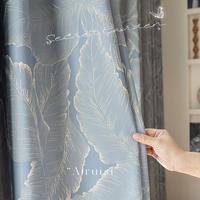 Rideaux Jacquard Haute Précision Style Français Luxe Rideau Occultant pour Chambre Salon Balcon