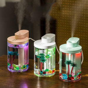 Humidificador de Aire USB Creativo con Diseño de Micro-Paisaje y Difusor de Aroma de Aceites Esenciales con Luz LED Cambiante - Product Image 1