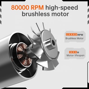 Xách tay 80000 vòng/phút <span class=keywords><strong>Mini</strong></span> Turbo máy bay phản lực Fan 2-in-1 không dây điện Khăn lau bụi không khí xe Máy hút bụi với bàn phím Blower cho cắm trại - Product Image 3