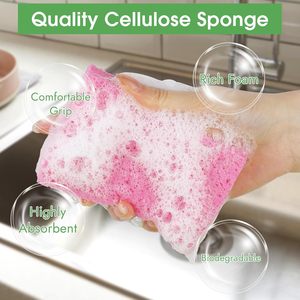 Eco-Friendly Reusable Compostable Compressed Cellulose Sponges Sheets Decontamination Features - Product Image 3