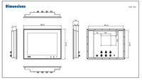 PC industriel à écran tactile TFT LED LCD XGA 15 pouces SPC-515-633AE avec boîtier en acier inoxydable 304L, indice de protection IP69K, RS232, 2xUSB 2.0 pour Advantech