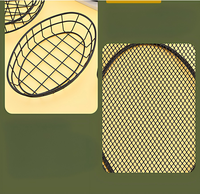 Accessoires de cuisine Fabricant de gadgets pour la maison et la cuisine Panier à frire noir pour snacks Présentoir rond pour restaurant