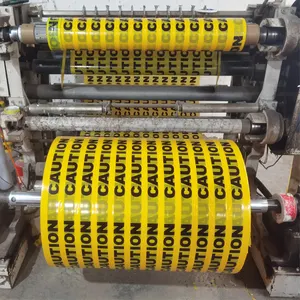Mancai Custom Fabriek Groothandel Pe Waarschuwing Gevaar Tape Gele Niet-Zelfklevende Barricade Voorzichtigheid Tape Geel