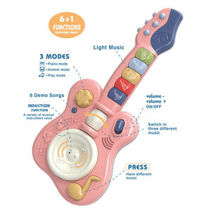 Guitarra de juguete musical con función inductiva, micrófono electrónico y altavoz, trompeta de juguete, regalo ideal para entusiastas de la música - Product Image 1