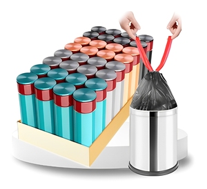 Nhà Máy Màu Đen Dây Kéo Màu Vàng Dùng Một Lần Nhiệm Vụ Nặng Nề Túi Rác Cuộn Thùng Rác Nhựa Túi Rác Bán Buôn Tái Chế - Product Image 6