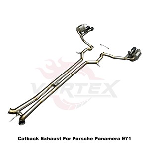 Sistema completo Vortex ligero de titanio natural con válvula de vacío para Porsche Panamera 971 2017-2024 - Product Image 4