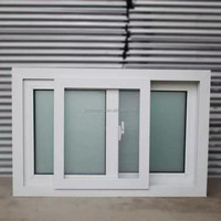 Ventana Corredera Horizontal de Aluminio con Certificación CE Estándar Europeo, Doble Acristalamiento, Vidrio Templado, Ventanas de Aluminio para el Hogar