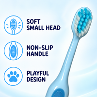 Brosse à dents manuelle pour enfants, poils ultra doux, poignée antidérapante, brosse à dents pour enfants pour le nettoyage buccal quotidien