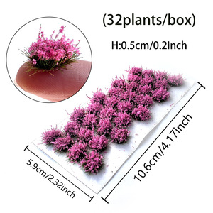 Mô hình cảnh quan cụm cỏ và hoa thu nhỏ 1:64 tỷ lệ 0.5cm nền tảng bàn cát Nhựa Tự làm sửa đổi thủ công - Product Image 6