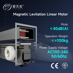 Exterior Interior 100kg Abridor de puertas eléctrico de apertura única Operador de sistema de puerta negra corredera automática magnética para casas - Product Image 2