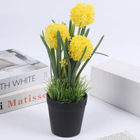 Pot Hyacinth Buatan 8.5x29cm Plastik Sentuhan Realistis Kuning Pink Ungu Dekorasi Pernikahan Ulang Tahun Ramah Lingkungan Fleurs
