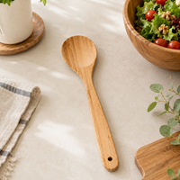 Ensemble de cuillères à pâtes en bambou ajourées, ustensiles de cuisine écologiques pour salades et spaghettis, avec trou de suspension, vente en gros