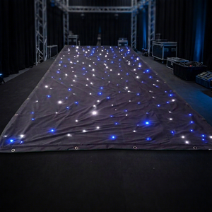 Elegant Pipe Drape <b>LED</b> <b>Star</b> Curtain with Blue & White Lights Pipe Stand - Product Image 1