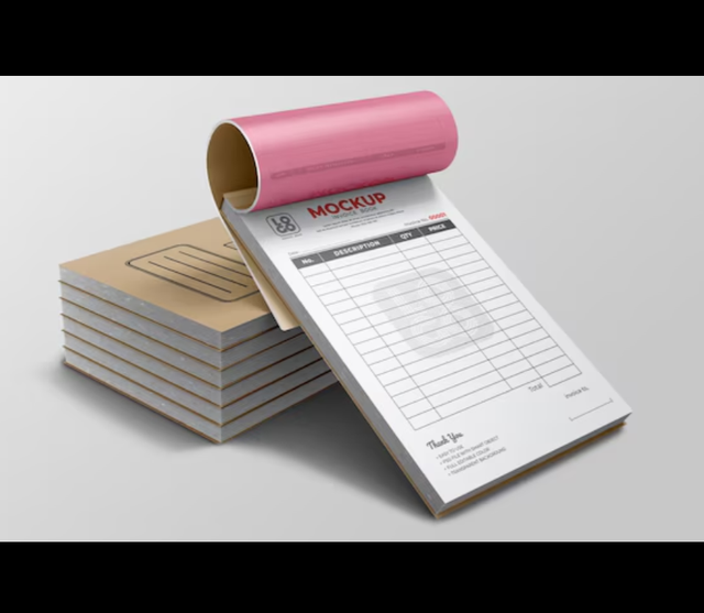 Free Design A4 A5 Custom 2-part/3-part Carbonless Bill Sales Order Receipt Book 8.5X 11 Receipt Copy Book Printing