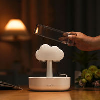 Maison pluie nuage lampe diffuseur d'eau purificateurs LED veilleuses pluie automne goutte humidificateur pour cuisine et salle de bain