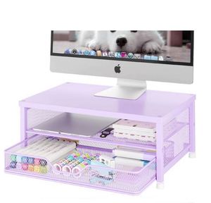Desk Organizer and <b>Accessories</b> <b>Computer</b> Monitor Stand Riser with Drawer and 2 Pen Holders - Product Image 1