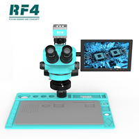 Microscopes stéréoscopiques trinoculaires à zoom RF-7050TVD2-2KC2-S010 pour réparation mobile, caméra 2K FULL, grossissement 7-50x avec écran d'affichage