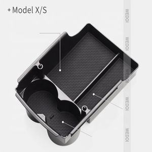 Boîte d'accoudoir de commande <span class=keywords><strong>centrale</strong></span> de voiture boîte de rangement organisateur de plateau conteneur de rangement accessoires pour <span class=keywords><strong>Tesla</strong></span> modèle <span class=keywords><strong>X</strong></span> modèle S - Product Image 1