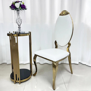 Sillas de alquiler de Bodas de lujo Silla de evento real de acero inoxidable dorado a la <span class=keywords><strong>venta</strong></span> - Product Image 2