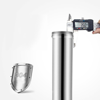 Saringan air keran baja tahan karat Filter air vertikal untuk wastafel, mengurangi klorin, filter air keran rasa buruk dan logam berat