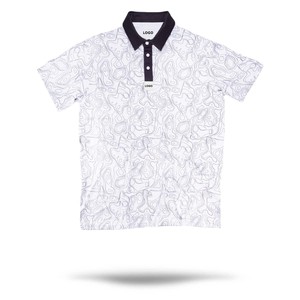 Polo de Golf personalizado para hombre orgánico alto Spf 30 impresión <span class=keywords><strong>completa</strong></span> sublimación poliéster 75% Spandex 25% rendimiento ropa de Golf camisas - Product Image 4
