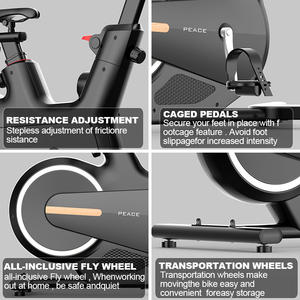 CIAPO-Bicicleta <span class=keywords><strong>Fija</strong></span> de Fitness, 6 Funciones ajustables, volante de inercia, uso doméstico, ciclismo de interior, 907 - Product Image 4