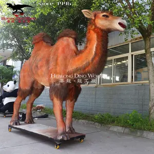 动物园公园动画动物树脂动物雕像真人大小骆驼