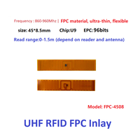 Mini étiquette intelligente RFID FPC ultra-mince de haute qualité 860-960mhz étiquette de puce anti-contrefaçon UHF avec matériau métallique Flexible