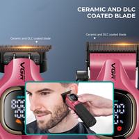 Tondeuse à cheveux professionnelle VGR V-886 S2 avec lame en céramique, moteur 9000 tr/min, sans fil, pour coiffeurs et barbiers